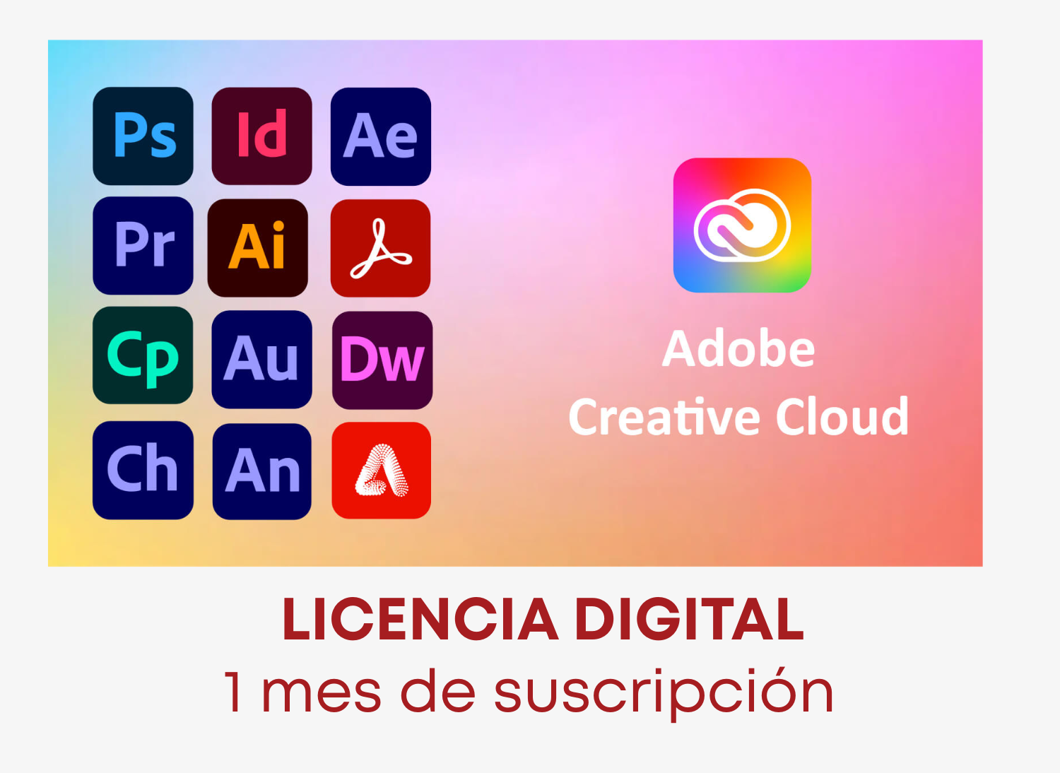 Adobe Creative Cloud 1 mes