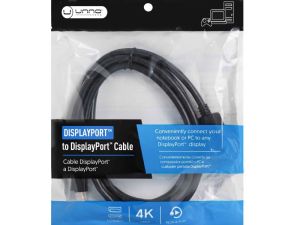 Cable Displayport Unno Tekno CB4060BK1.8 Metros Negro