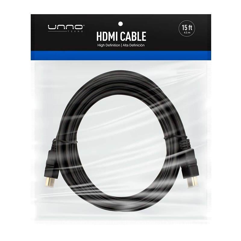 Cable HDMI Unno Tekno CB4115BK 4.5 Metros Macho-Macho Negro