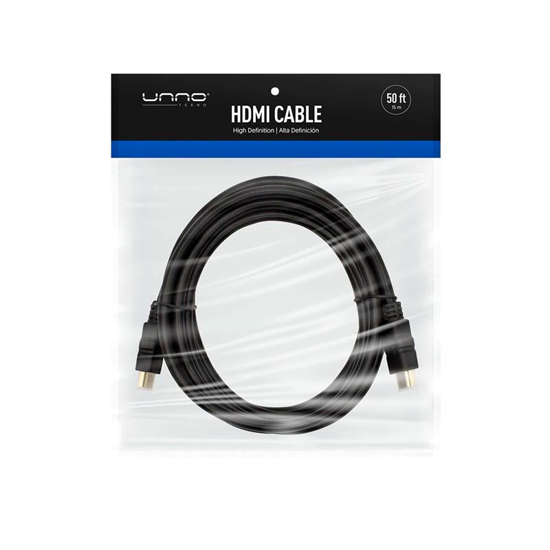Cable HDMI Unno Tekno CB4150BK 15 Metros Macho-Macho Negro