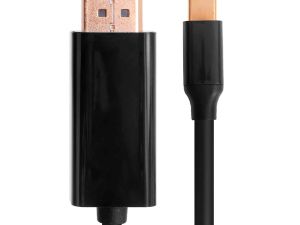 Cable USB-C a Displayport Unno Tekno CB4059BK 1.5 Metros Negro
